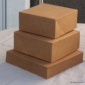 Image of Boite pâtissière en carton kraft ou blanc - 4 tailles  de chaque coloris 