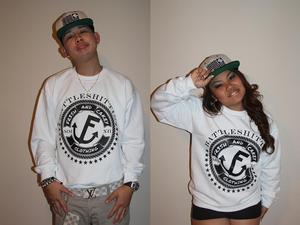 Image of Fr3sh & Cakey "BattleShittin'" Crew Neck Sweater in White