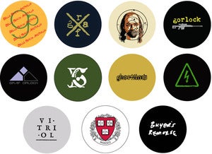 Image of Various 1" Pins $1