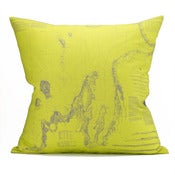 Image of Vintage GRAND TRAVERSE BAY TWO 18" x 18" Map Pillow Cover