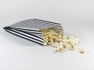 Image of Black Vertical Striped Paper Bags