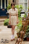 Image of Ice Cream Scoop Scalloped Edge Dress (Cream Heart Print)