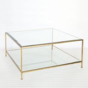 Image of Quadro Gold Leaf Square Coffee Table