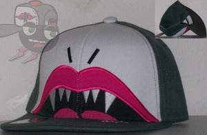 Image of I'MTD "Lovely Fang" Gray/White Snapback Hat Cap