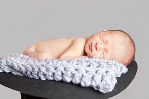 Image of Mini Chunky Blanket in Pewter (can customize)