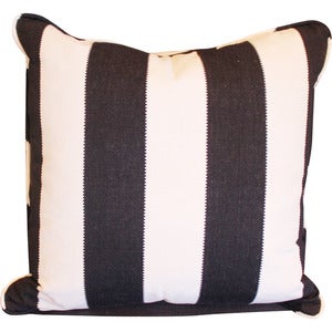 Image of Black and White Thick Stripe Pillow