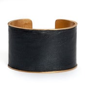 Image of Manchette Grey storm or large / Grey storm gold cuff large