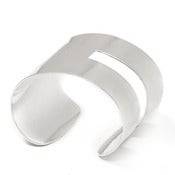 Image of Manchette Dessine-moi un rectangle argent / Draw me one rectangle silver cuff