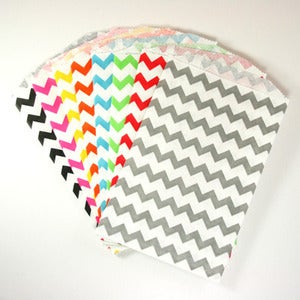 Image of Chevron Medium Treat/Goody Bags (5"x7.5")