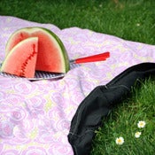 Image of Convertible Picnic Blanket/Tote: Ramona Furoshiki with Lining, Pocket and Napkins