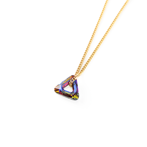 Image of Cosmic. Mini Crystal Triangle Necklace
