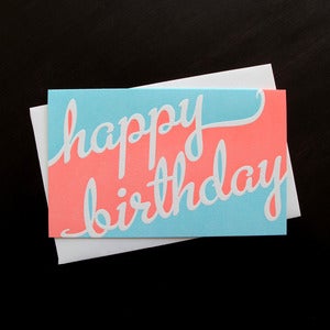 Image of 1215 - two tone letterpress birthday card