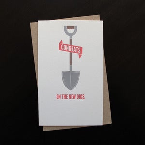 Image of 1613 - new digs letterpress housewarming card
