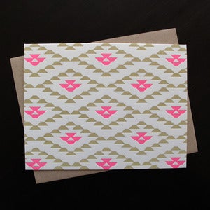 Image of 1817B - ziggurat letterpress note cards - set of 6