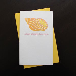 Image of 1413 - shell love letterpress card