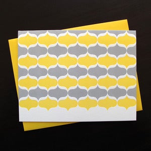 Image of 1801B - malaga blank letterpress note cards - set of 6
