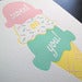 Image of 1415 - sweet ice cream letterpress love card