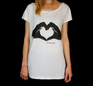 Image of T-shirt femme Love means everything - wide neck tee 