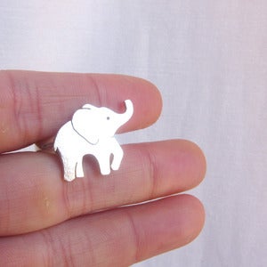 Image of BABY Elephant Ring- Handmade Silver Ring