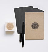 Image of NEW! CUSTOM STATIONERY STAMP NO.02 :: RETRO DOUBLE INITIAL