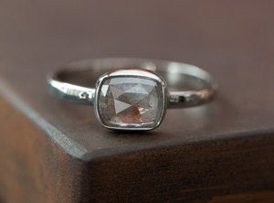Image of Silver-Grey Diamond in 14kt White Gold