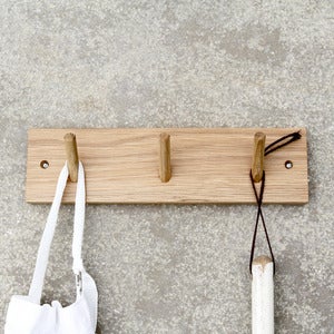 Image of Oak Coat Hooks (3 peg)