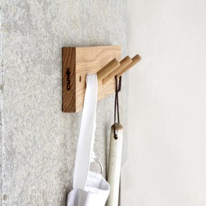 Image of Oak Coat Hooks (3 peg)