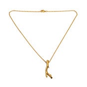 Image of Collier Corail or / Coral gold necklace