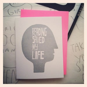 Image of READING SAVED MY LIFE Card