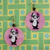 Image of Pretty Pink Panda Earrings