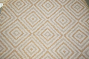 Image of Jonathan Adler for Kravet Gray and Tan Geometric Ikat Fabric