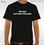 Image of I Like Vinyl T-shirt (Black) 