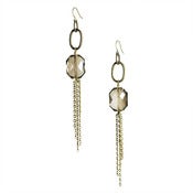 Image of emblem earrings: smoky