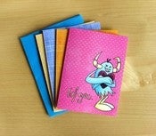 Image of Printed Monster Mixed 'Thanks' and 'Luf You' Cards - Set of 4