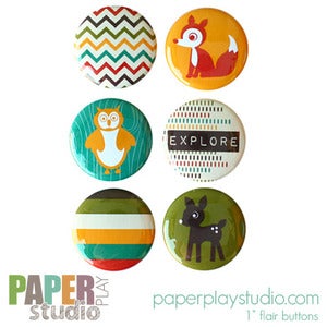 Image of Woodsy - Set of 6 flair buttons