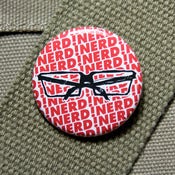 Image of many nerds glasses button badge