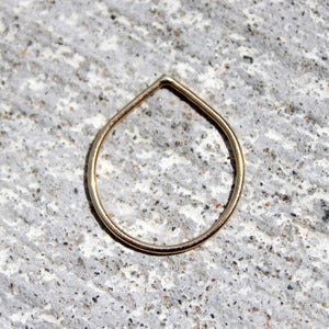 Image of Single Golden Teardrop Ring