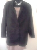 Image of Classic Black Linen Blazer sz 16