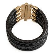 Image of Manchette 4 is better cuir or / Leather 4 is better cuff gold