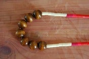 Image of necklace 6, wood and fuse beads