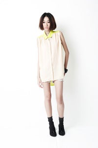 COLLAR TIP NEON SHIRT
