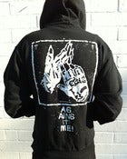 Image of Against Me! - Gloves Zip-Up Hooded Sweatshirt