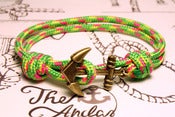 Image of Pulsera Cabo Nudos Verde Flúor