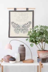 Image of My Embroidery Kit - Moth with grey floss color