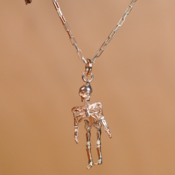 Image of Sterling silver moving skeleton