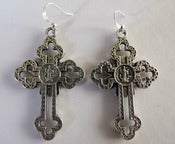 Image of 'Holier Than Thou' Cross Earrings