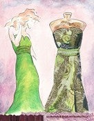 Image of Which Green Dress - Mixed Media Original Art
