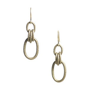 Image of minaret earring: antiqued brass