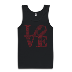Image of Classic LOVE Tank (Black/Red) 