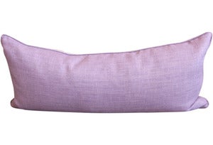 Image of Purple & Gray Linen Bolster Pillow